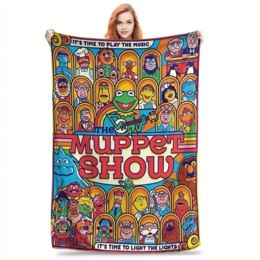 The Muppet Show Character Soft Flannel Throw Blanket, Cozy Lightweight Bed Blanket for Couch Sofa Bedroom Decor, Retro House Decor, Gift for Fans