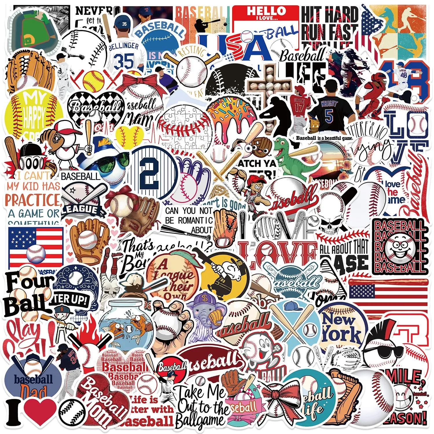 100 Valentine's Bookish Stickers, Waterproof Phone Case Decals, Skateboard Decorative Stickers, Printed Design