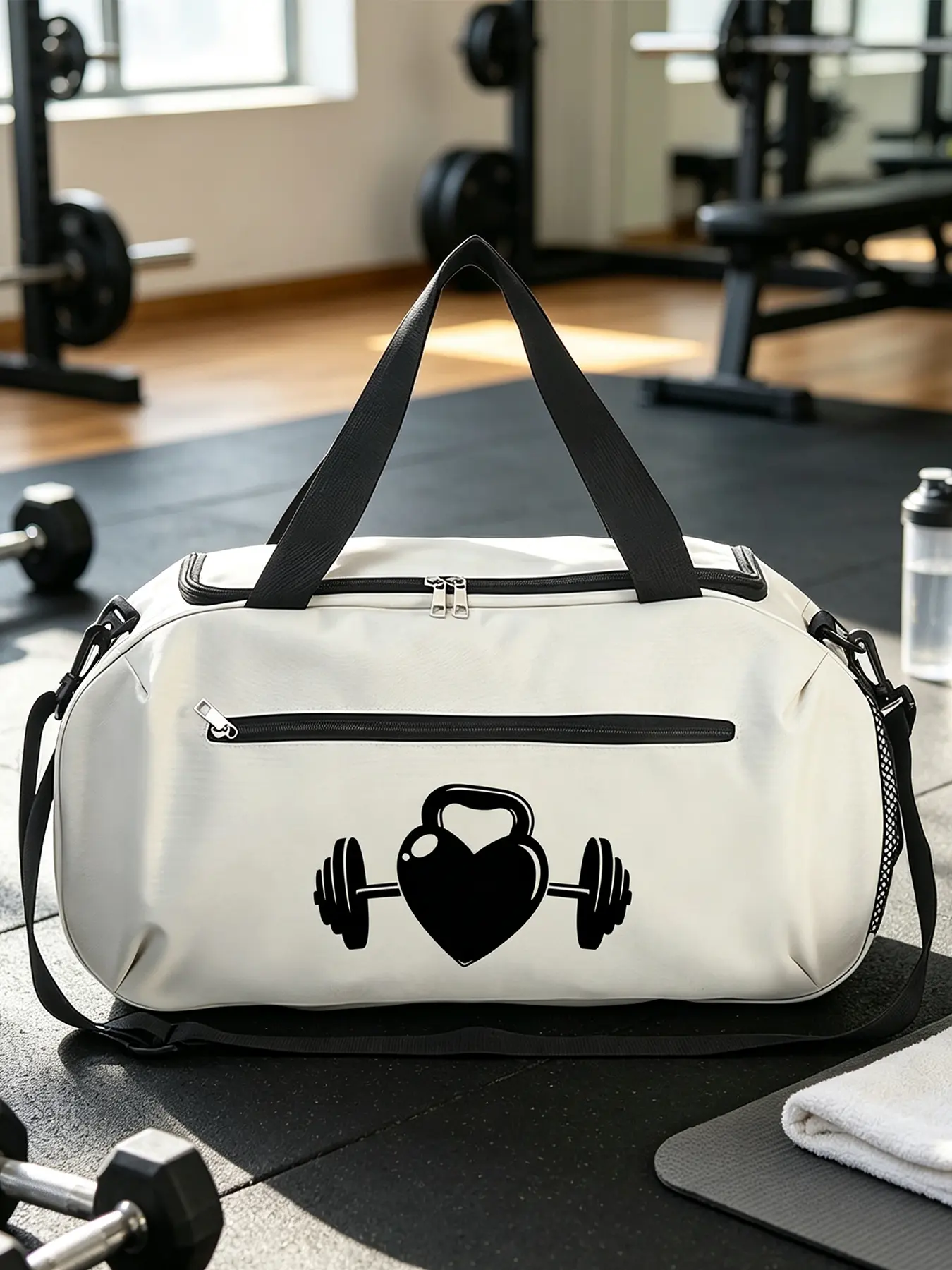 GYM Print Gym Duffle Bag, Unisex Large Shoulder Travel Bag, Suitable for Sports, School, Commute & Short Trips, Ideal Gift