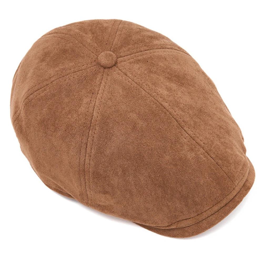 HT4971 Mens Berets Women Autumn Winter Hat Vintage Artist Painter Beret Hat Male Female Ivy Flat Cap Suede Octagonal Beret Caps
