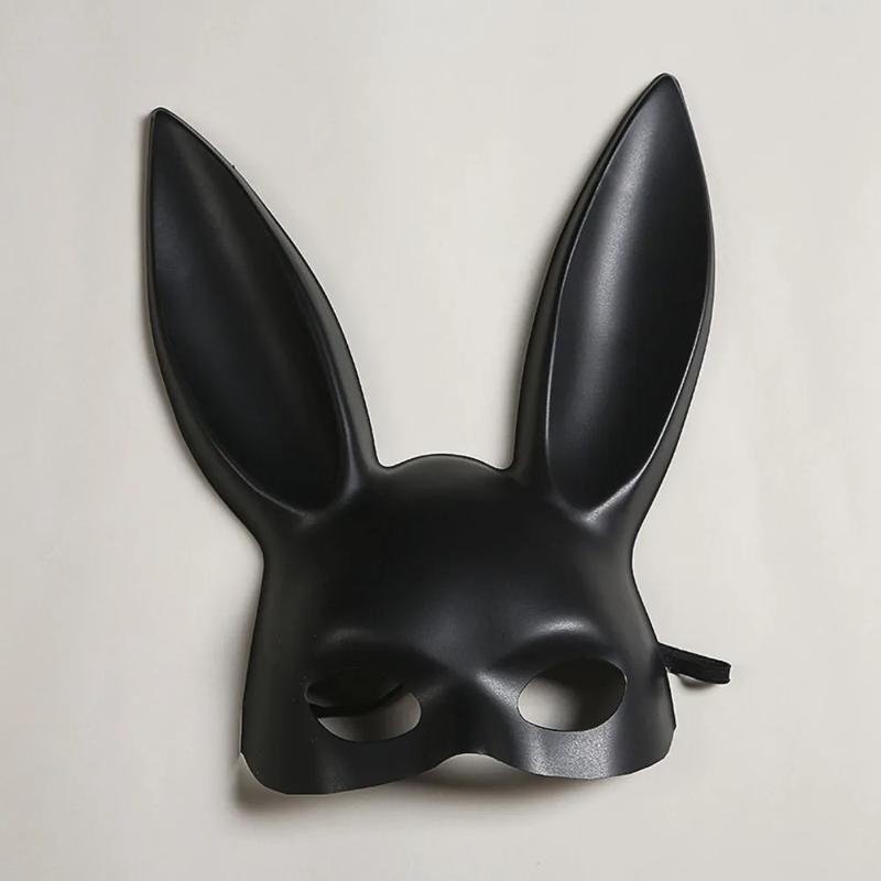 Anime Bunny Mask for Women Girls with Ears and Princess Rabbit Headband Perfect for Masquerade Parties Cosplay Costume Props 26*35cm