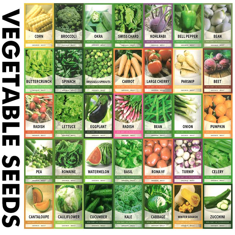 Vegetable Seed Vault Kit - 35 Variety Pack for Home Growing & Planting Survival Seeds