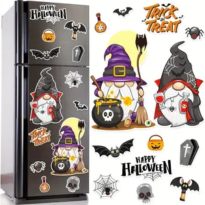 13pcs Halloween Magnets for Fridge Clearance - Halloween Gnome Magnets Decor for Kids DIY Halloween Fridge Home Kitchen Garage Door Car Indoor Outdoor Decorations