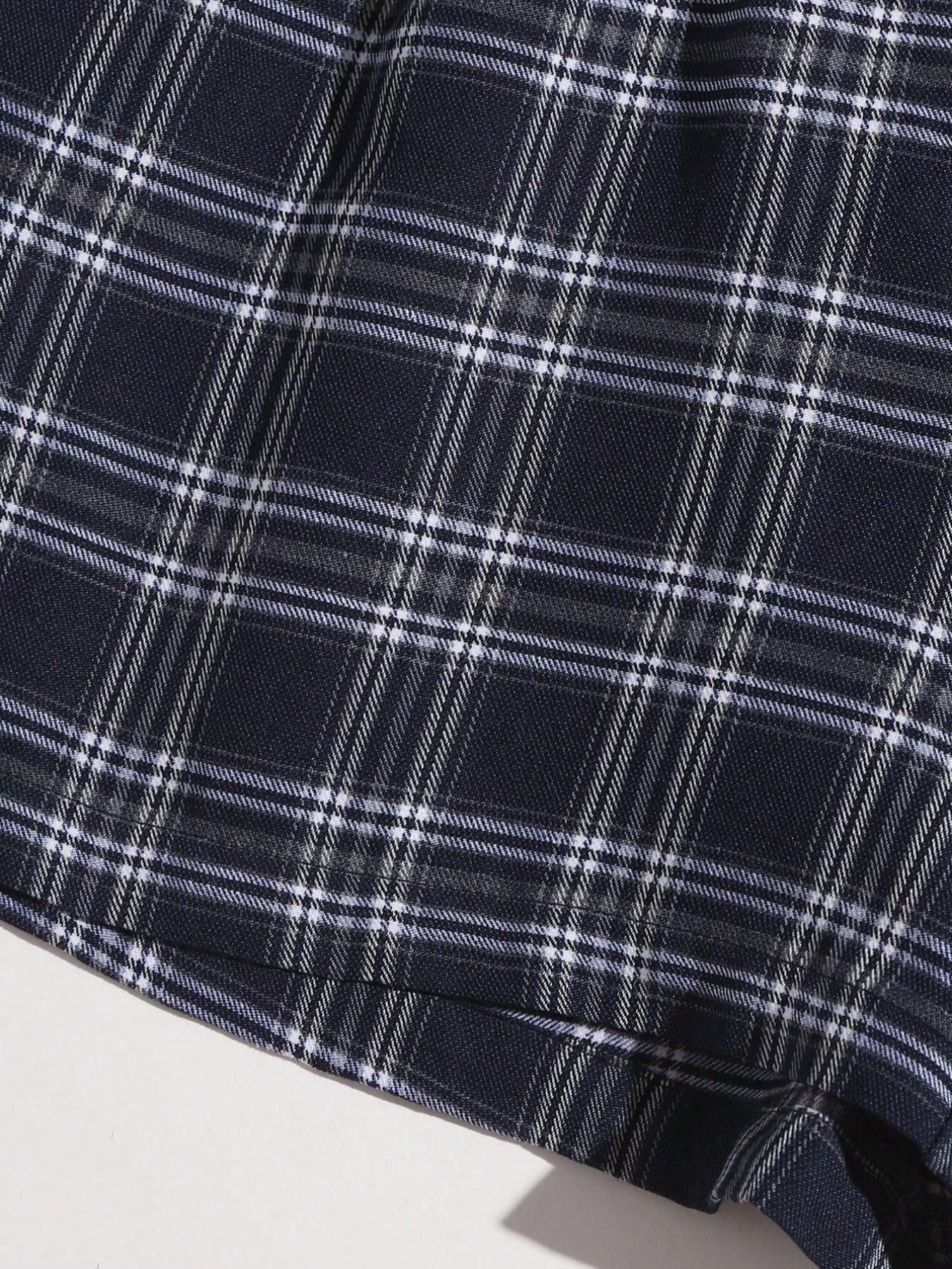 Women's Casual Checkered Stretch Waist Shorts for Summer, Loose-Fitting Thin Fabric Comfortable Design, Perfect Summer Wear