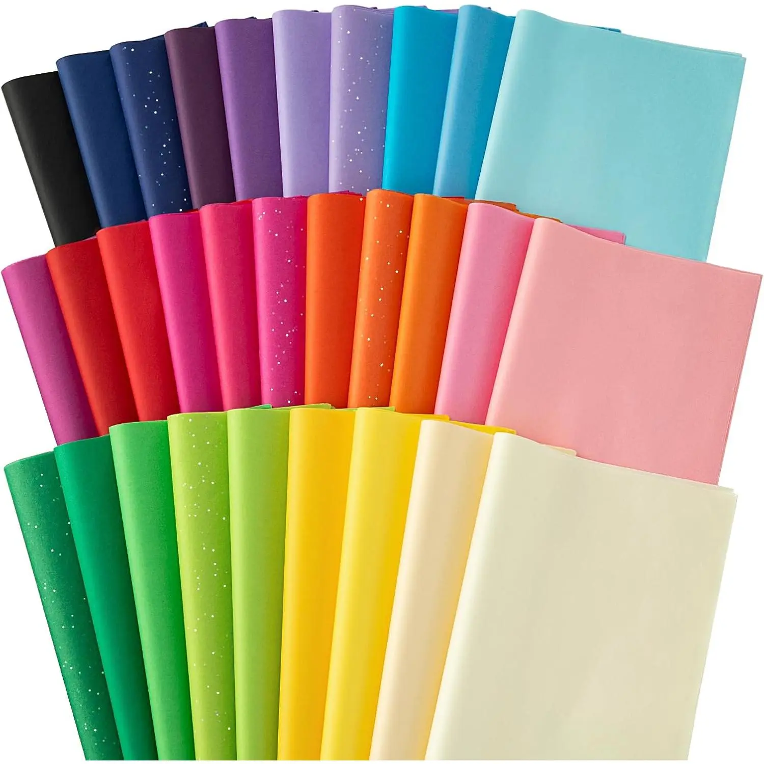 150 Sheets Tissue Paper for  Bags, 30 Colors 14 x 20 Inch Art Tissue Paper Bulk,  Wrapping Paper for Crafts, Holiday, Birthday, Halloween, Christmas and DIY Project