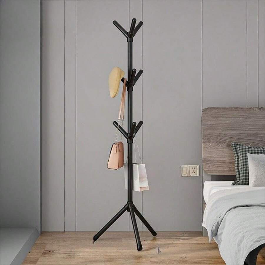 Clothes and Hats Rack Floor To Floor Bedroom Coat Hook Bedroom Vertical Tree Branch Shape Holder Hat Scarf Handbag Storage Hange Garment Rack Living Room