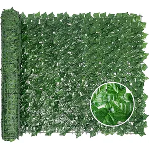 Artificial Ivy  Fence Screen - 120"x40"Upgraded  Faux Greenery Hedge Wall Panels, Expandable Lattice Covering for Outdoor Patio, Balcony, Deck, Garden