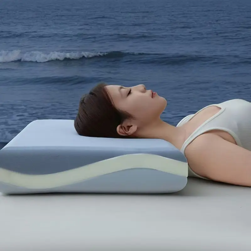 Slow Rebound Pillow, Zero Pressure Support, Perfect Neck Comfort, Ergonomic Design, Ideal for All Sleepers, Enhances Sleeping Quality