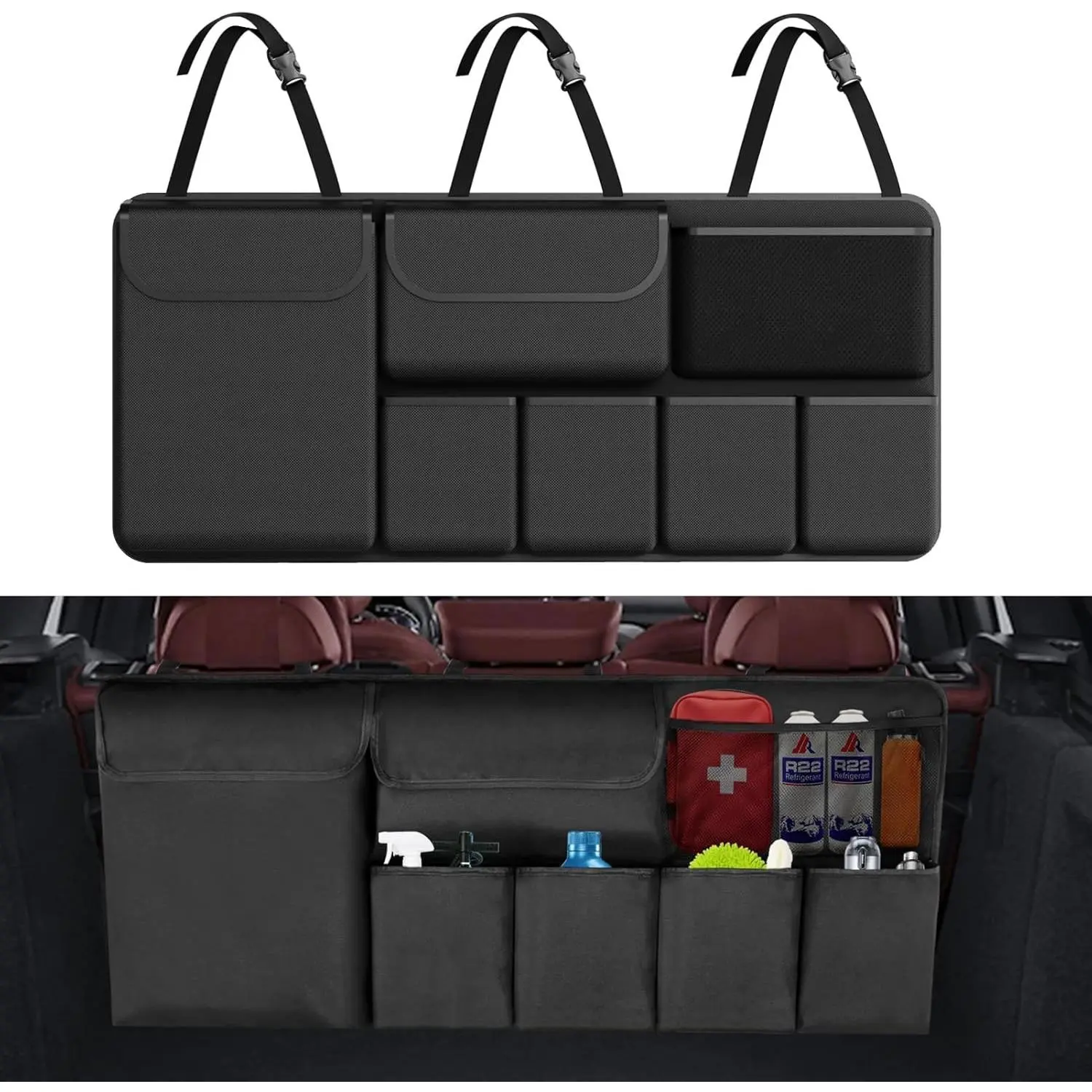 Large Capacity Car Trunk Organizer - Backseat Hanging Storage Bag for SUV, MPV & TruckGift