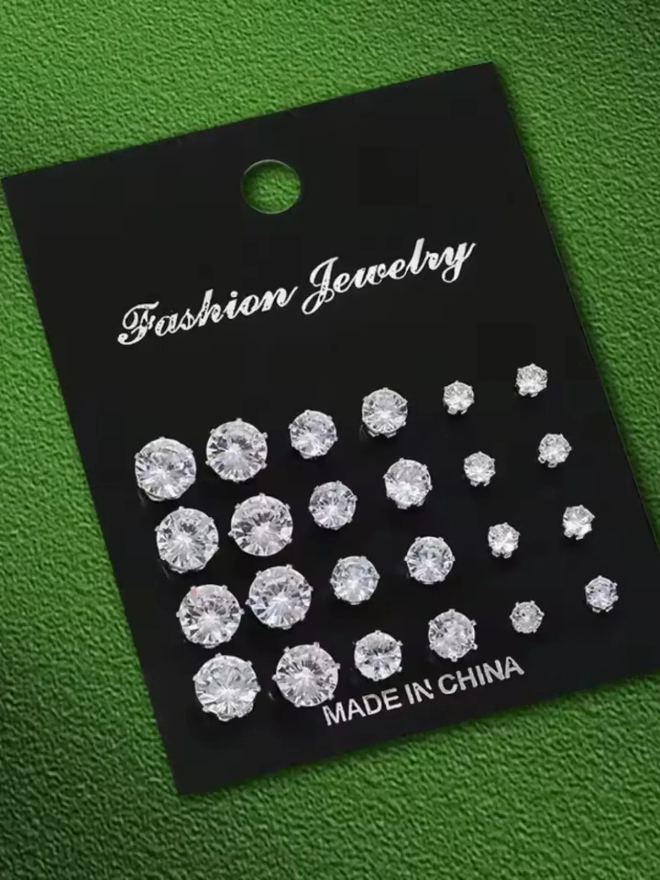 24 Pcs Unisex Stainless Steel Round Earrings, Earring Set, Zircon Studs Fashion Jewelry Accessories, Perfect Birthday Party Gifts for All Occasions