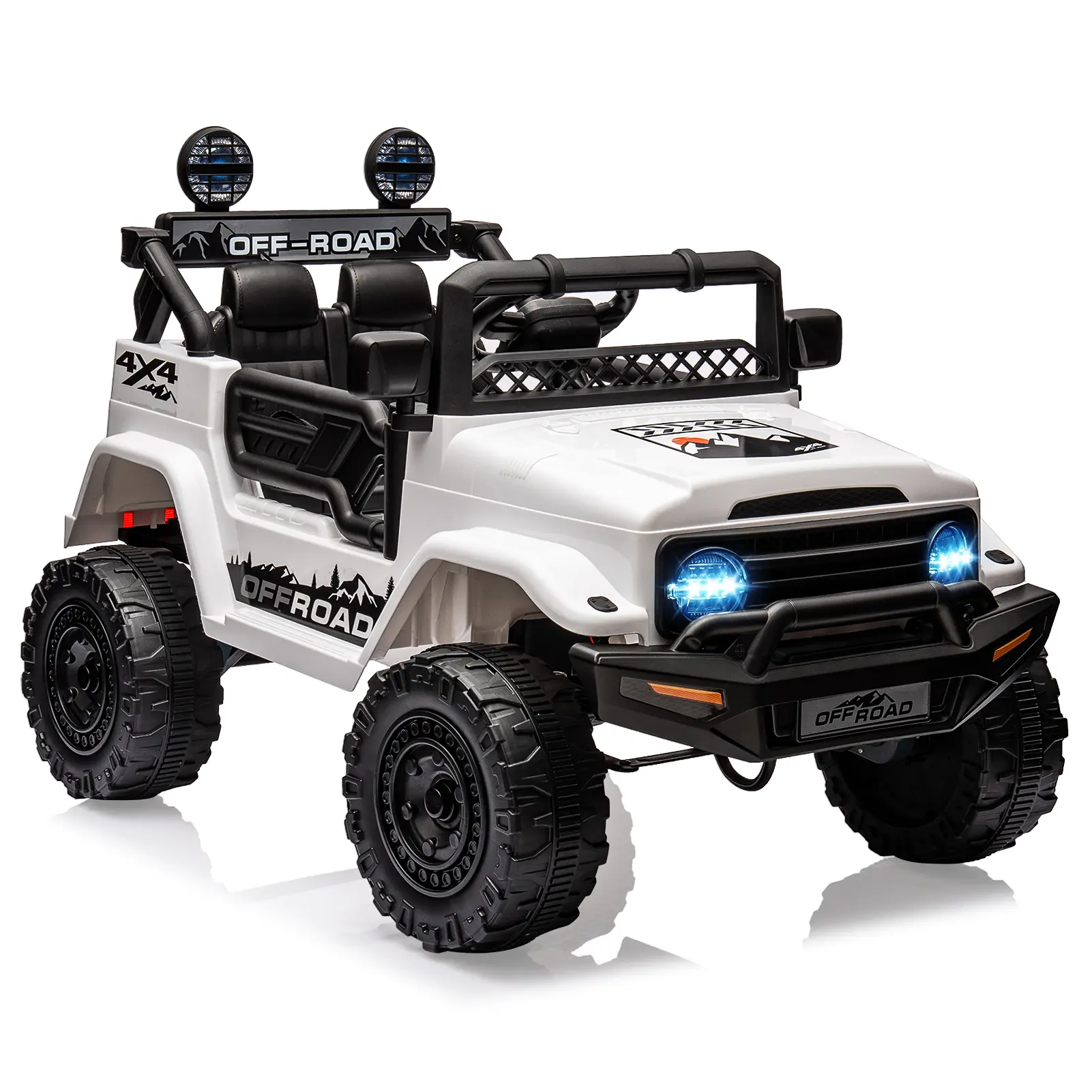 12V Ride-On Truck for Kids, Remote Control Electric Car with LED Lights, Bluetooth Speaker & Spring Suspension, 3 Speeds, 2H Playtime, CPSC/ASTM Certified Toddler Vehicle