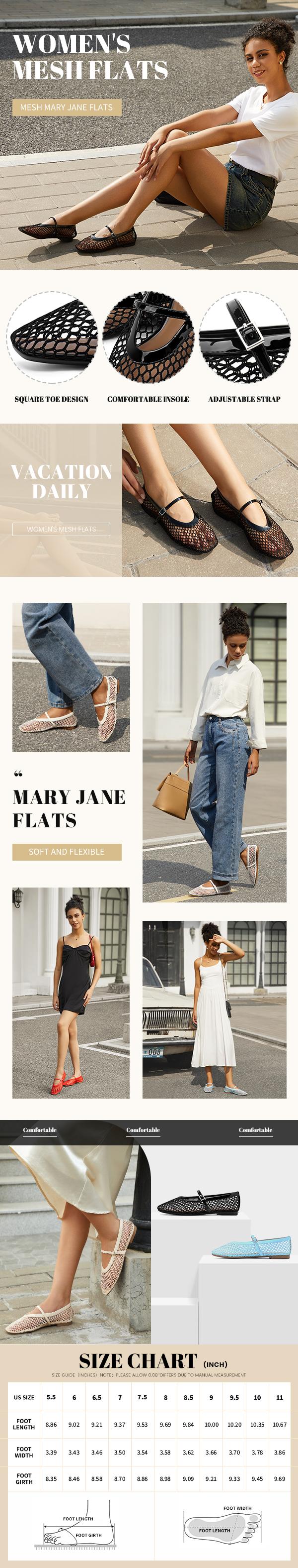 Mesh Ballet Flats for Women Comfortable Square Toe Ballerina Flats Buckle Strap Casual Fishnet Flat Shoes Black Mesh Ballet Flats for Women Comfortable Square Toe Ballerina Flats Buckle Strap Casual Fishnet Flat Shoes Black