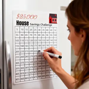 House    - $25,000 Savings ,  Savings  Budget Planner to Save ,   for Families and  (House, $25,000)