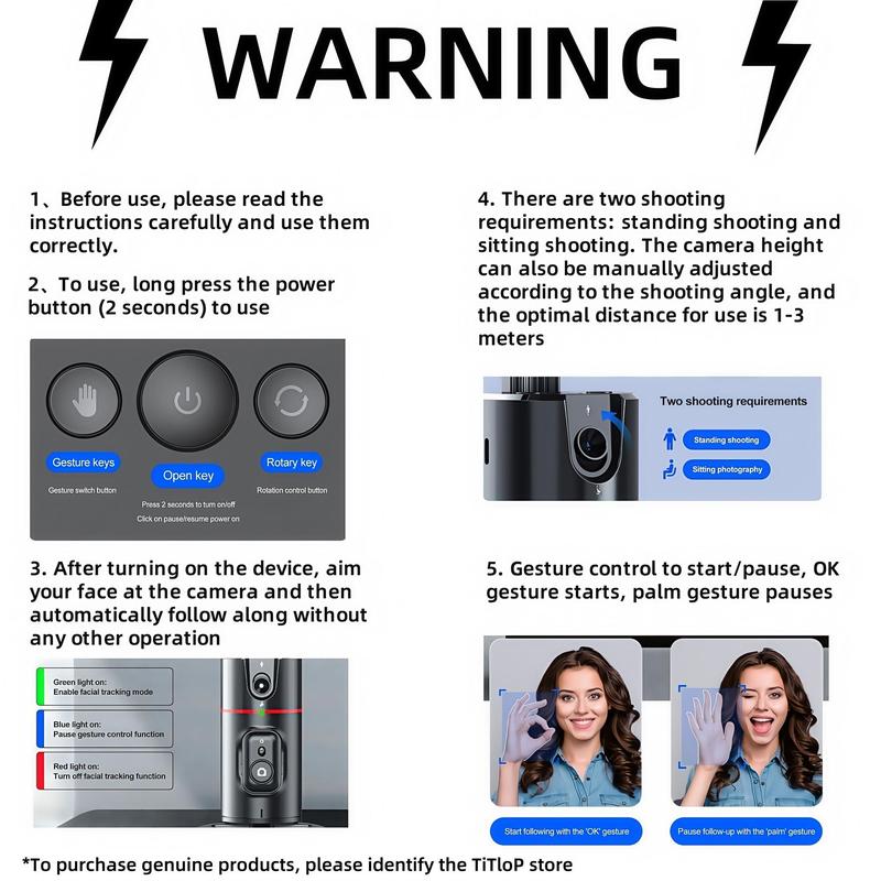 Desktop Selfie Stick Gimbal Camera Stabilizer with AI Face Recognition, 360° Adjustable Selfie Stick with Tripod, Phone Tripod Stand for Live Streaming #TOP PICKS