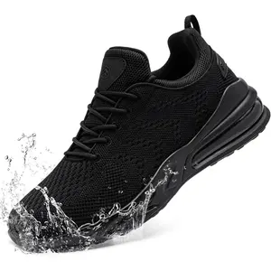 Men Non Slip Work Sneakers Water Resistant Food Service Zapatos Trabajo Antideslizantes Walking Shoes Waterproof Shoes Slip-on.