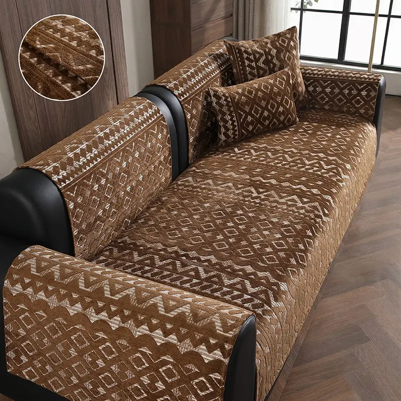 Vintage Style Sofa Pad Set, Reusable & Durable Design, Easy-To-Clean Material, Perfect for Home Decor, Enhances Comfort & Aesthetics, Sofa Pad Protector
