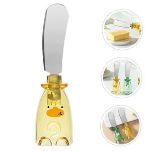 Stainless Steel Cheese Butter Spreader Set, Small Size 5.03 Inches, Multi-Functional Food Spread Knife, Easy to Use for Jam Jelly