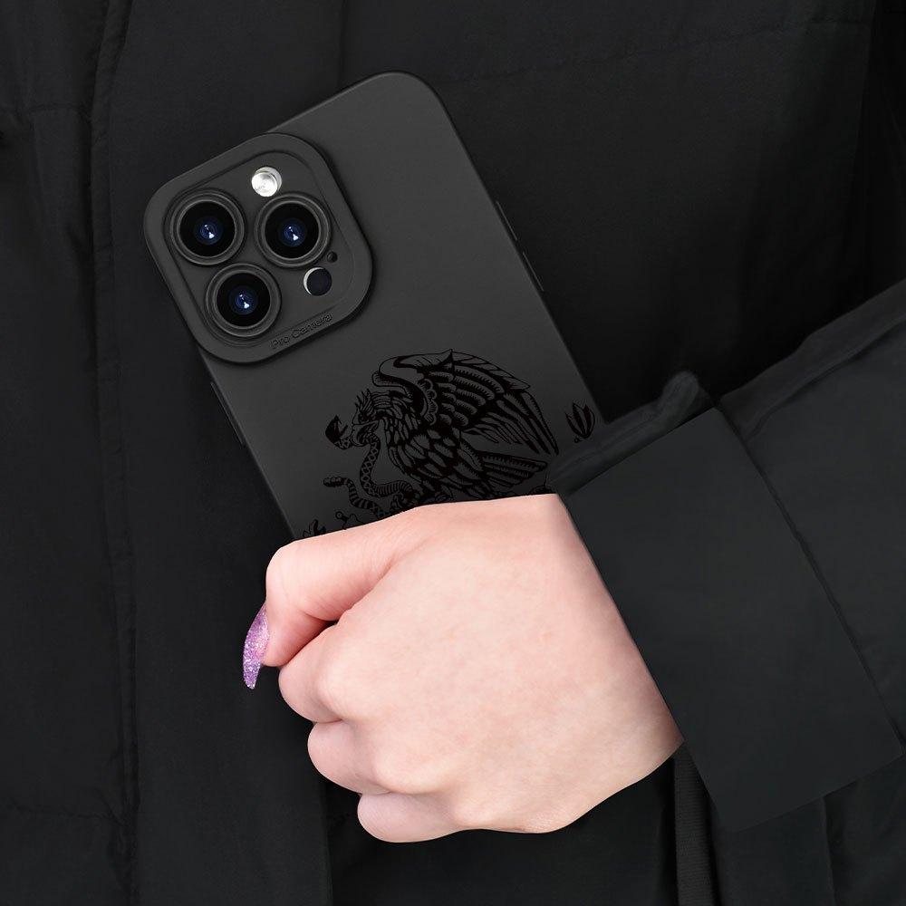 Mexican engraved black background dark ethnic style mobile phone case, suitable for iPhone16promax, 17, 16 15Pro 14PLUS 13 12Pro 11 Pro Max X XSMAX Samsung GalaxyS22 S23, S24, S23ULTRA. S25 models