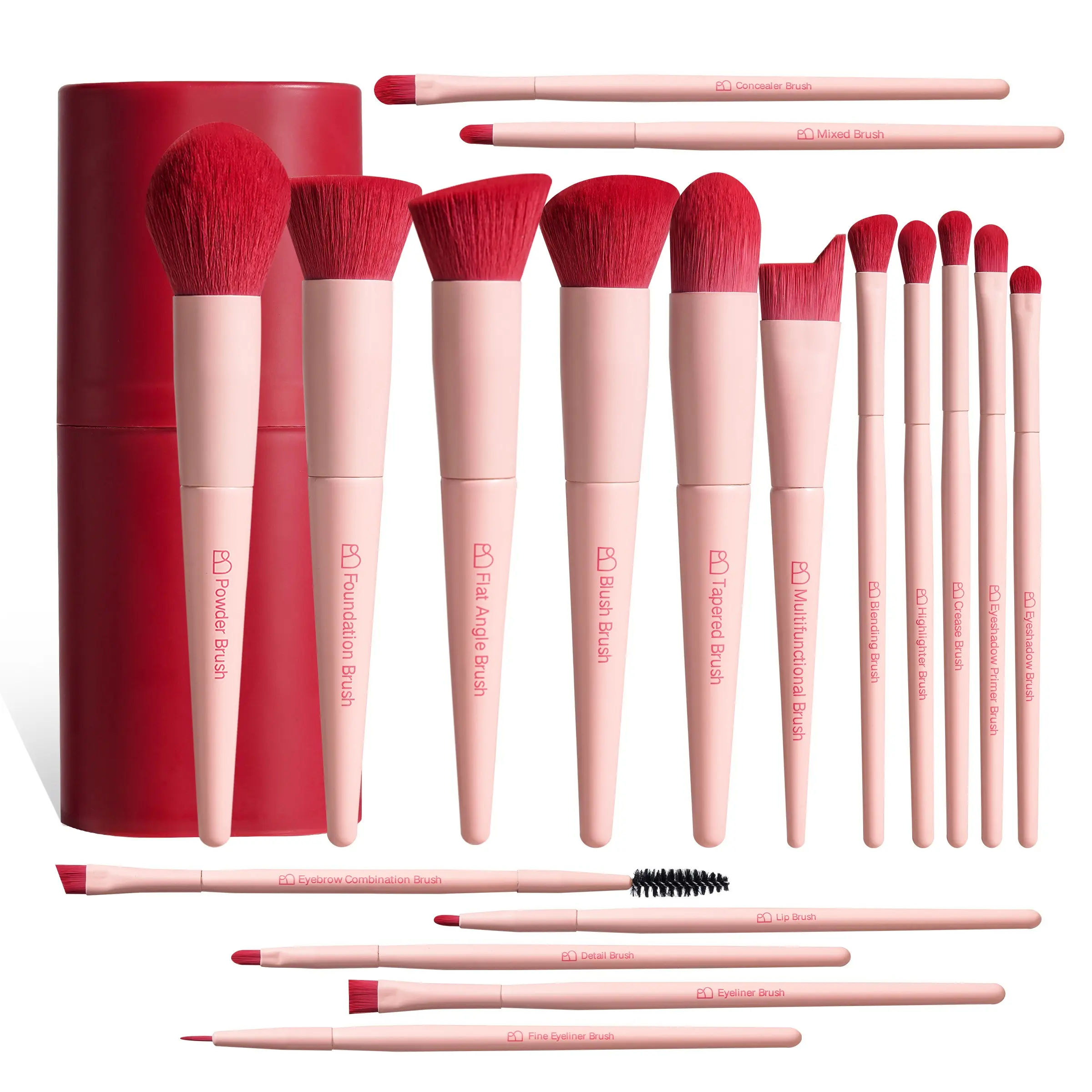 【Black Friday】18-Piece Professional Makeup Brush Set with Storage Holder, Soft Cosmetic Brushes for Foundation, Loose Powder, Blush, Concealer, and Eyeshadow, Beginner-Friendly Tools #GLOBAL PICKS