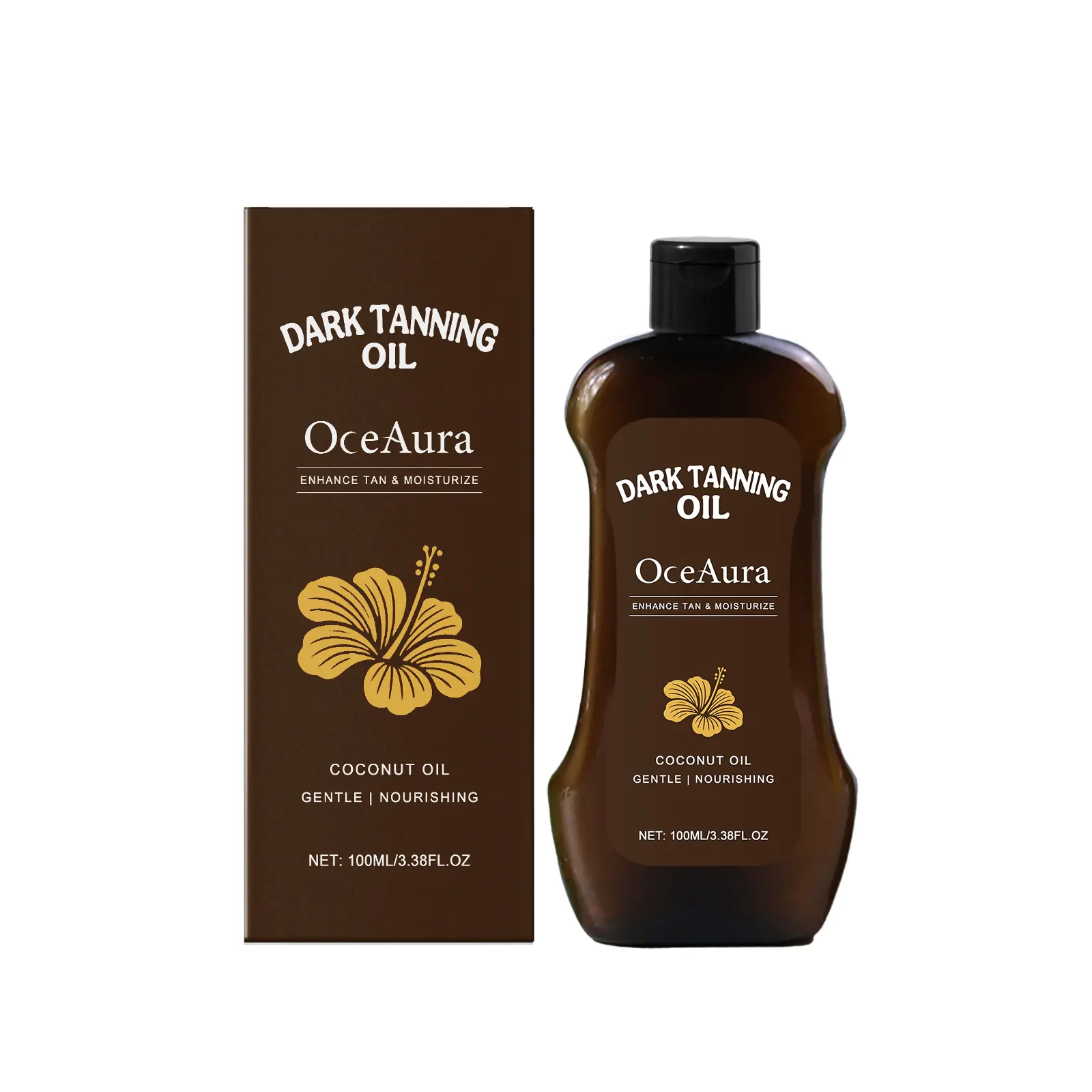OceAura Body Darkening Oil - Body Care Products for Natural Look, Darkens Tan, Nourishes and Moisturizes Skin