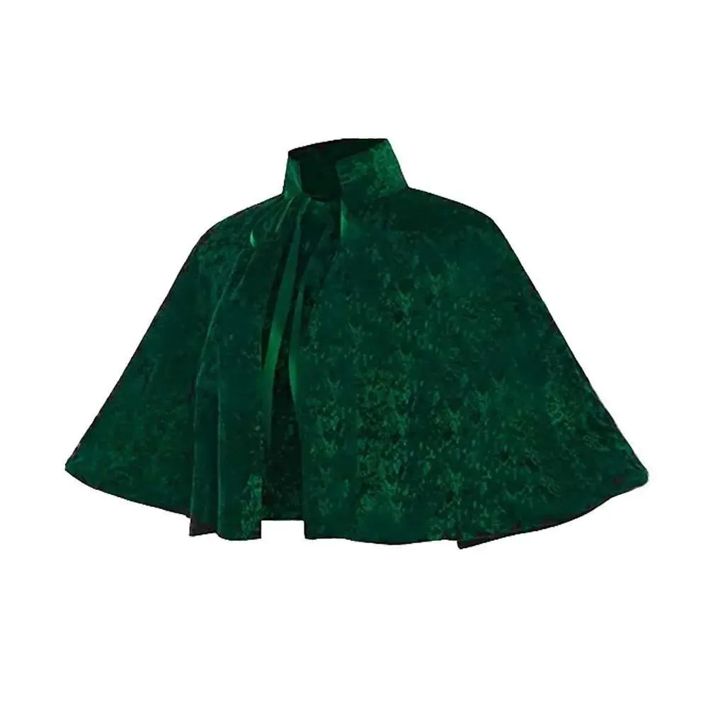 New Vintage Cosplay Velvet Cape Short Carnival Party Gothic Shawl Victorian Witch Shawl Women's Shawl Coat Halloween Party