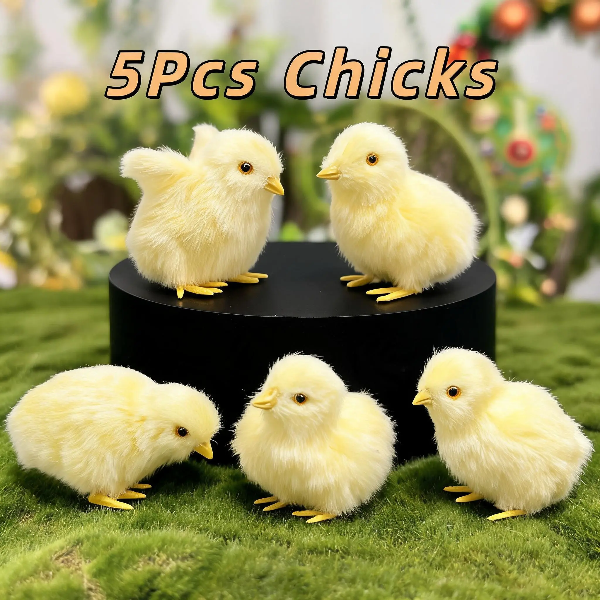 Easter Chick Decoration Collection, Spring Easter Home and Outdoor Decor Essential, Easter Gift Basket, Durable Plastic Ornament