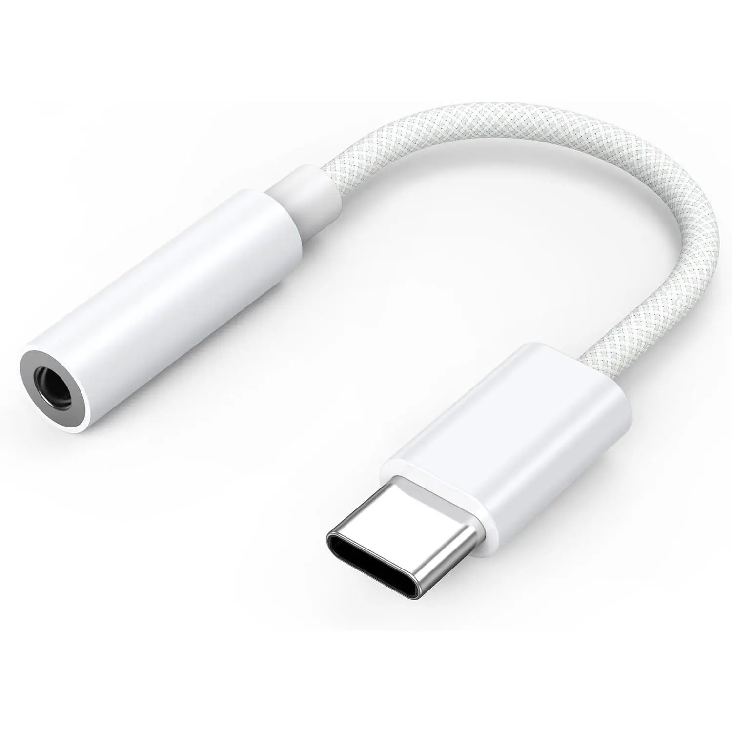 USB C to 3.5mm Audio Adapter, USBC to Headphone Jack AUX Dongle Braided  for  Wired Headphones Earbuds  17/16/15 iPad 11th/10th Gen MacBook Air/Pro/Neo, Accessories, Devices, Noise
