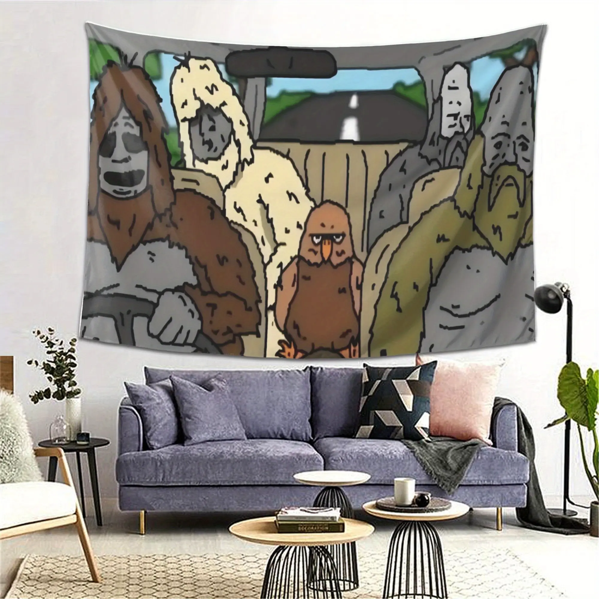 Tapestry Sassy Sasquatch, Multi-functional Wall Decoration, Tapestry Wall Hanging, Easy Installation, No Electricity Required, Suitable Living Room, Bedroom, Office, Party Decoration, Suitable Any Occasion, Live Streaming Background