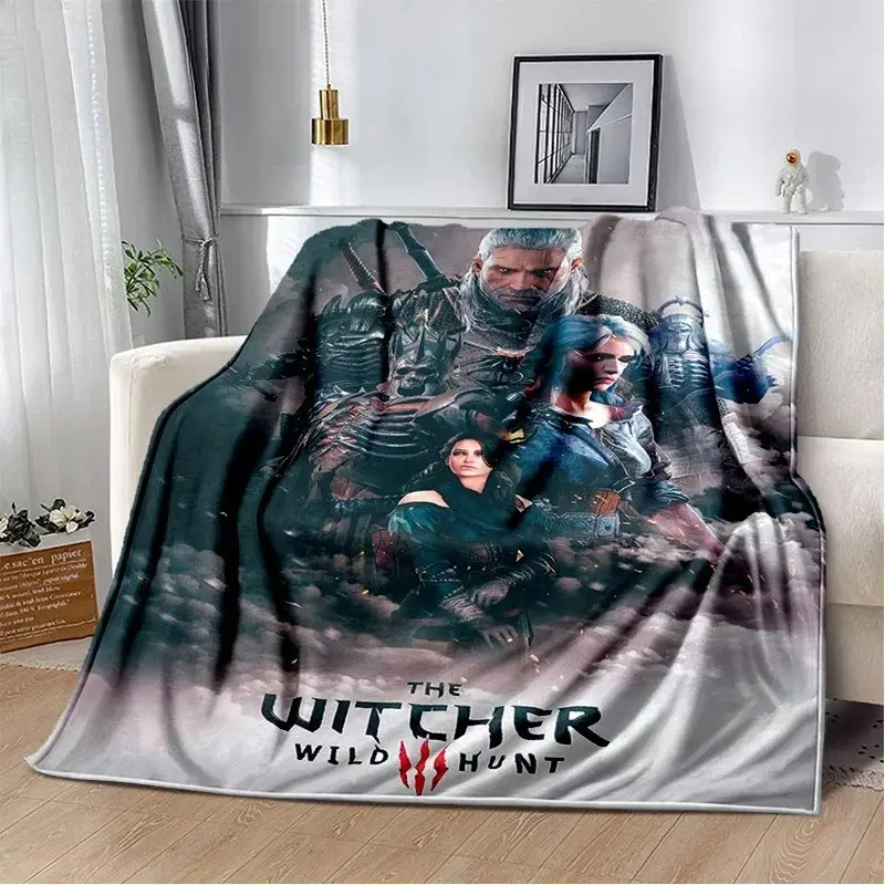 The W-Witcher Game Flannel Blanket – Soft Cozy Throw for Picnic, Sofa, and Home Use