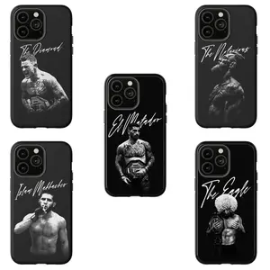 MMA Legends Signature Phone Case UFC Legendary Fighters Dual-Layer Protective Cover Lightweight Fan Gift Designed for iPhone 11-17 Pro Max/Plus & Samsung Galaxy S23-S25
