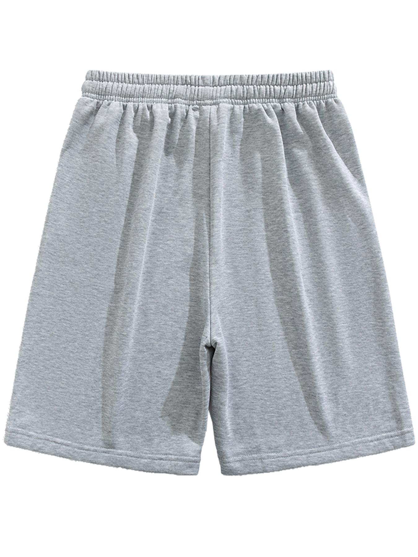 Men's Solid Color Drawstring Waist Shorts, Casual Regular Fit Pocket Shorts for Summer, Men's Bottoms for Daily Wear.