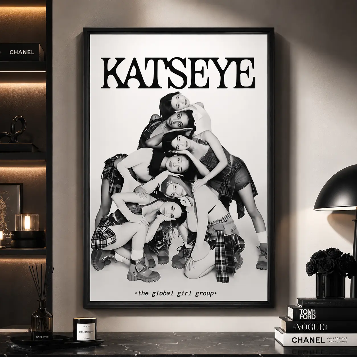 KATSEYE 11 Canvas Poster, K-pop Girl Group Wall Art, Bedroom Hall Bathroom Canvas Decor, Global Girl Group Fan Poster, Music Themed Canvas Wall Art Print, Idol Room Decor, Kpop Fan Gift, Room Decoration for Fans