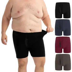 INNERSY Men's Big and Tall Boxer Briefs Cotton Moisture Wicking XL-6XL Underwear 4-Pack