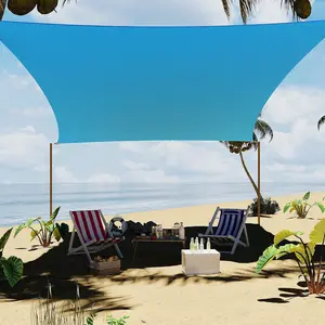 Garvee UV Block & Waterproof Sun Shade Sail Canopy - Outdoor Patio Awning, Heavy Duty Shade Cloth with Reinforced D-Rings, Durable HDPE, Easy Installation, Ideal for Backyard, Deck, Garden, 12x16FT