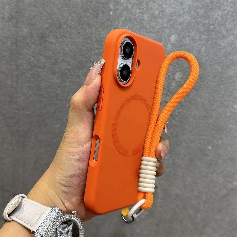 Magnetic Case with Wrist Strap| [Color] MagSafe Stand For iPhone11 iphone 12 -17 [Model]