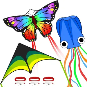 Kites for Kids & Adults, Beach Kites Set for Beginners, Easy to Fly Large Kite Pack for Boys and Girls, Kite String Included, Perfect for Outdoor Activities