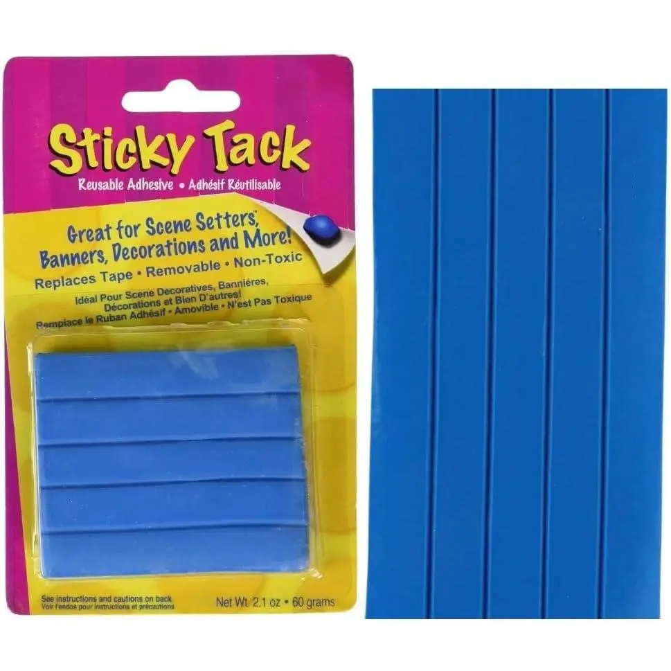 No Mess Damage-Free Strong Adhesive Blue Sticky Tack 2.1 oz 1 Pc Ideal for Hanging Decorations Poster Mounting