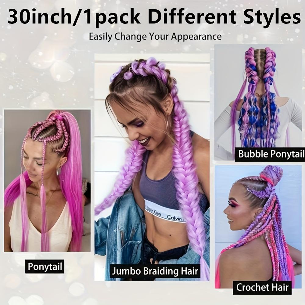 Women's Colorful Braided Ponytail Wig with Elastic Band - Straight Synthetic Hair Easy to Style, Cosplay, Photography - Suitable for All Races, Cosplay Wig, Vibrant Wig, Secure Elastic Band, Photography Wig, Fashion Enthusiasts