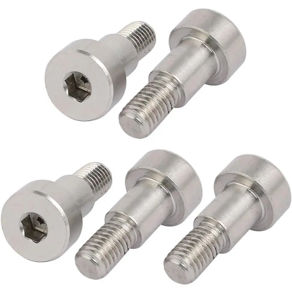 304 Stainless Steel Hex Socket  Bolt 10mm  Dia 12mm  Length M8 Thread 5 count
