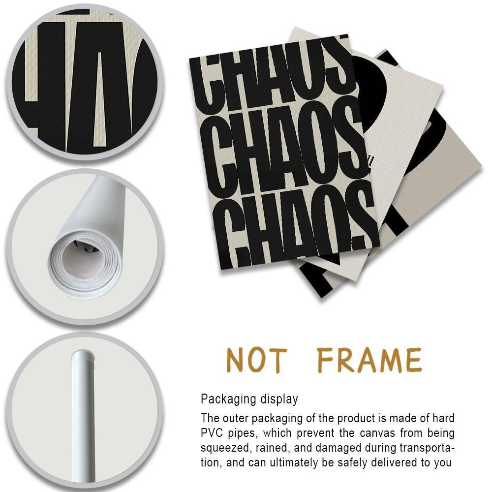 Modern Canvas Painting without Frame, Unframed Art Print, 3 Counts/set Fashion Letter Pattern Wall Art, Wall Decor, Art Wall Decoration for Home Living Room Bedroom Office