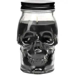 Gothic Skull Candle Large Skull Candle Halloween Gothic Decorations for Home Table Bar Indoor Room Scary Halloween Decorations Indoor Black