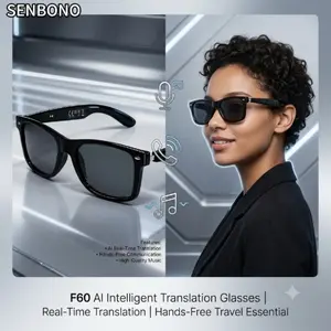 SENBONO Smart Glasses Wireless calling/music playback/multi-style menu/voice assistant/remote camera/AI translation  Suitable for Home, Work, Commute, Travel & Outdoor Sports