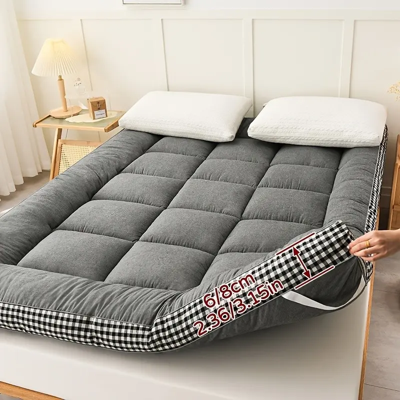 Queen Size Mattress, Twin, Full, King Size Mattress & Futon - Winter Edition Foldable Roll Pack Bed Mattress, Machine Washable, Portable Tatami Sleeping Pad for Camping, Travel, Guest Bed & Home Use