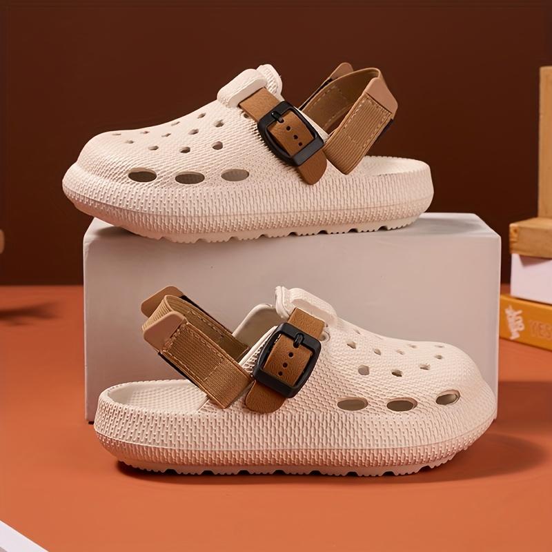 Kids Summer Sandals Soft Soled Non Slip Durable Home Outdoor Casual Half Drag Design Heel Boys Beach Footwear