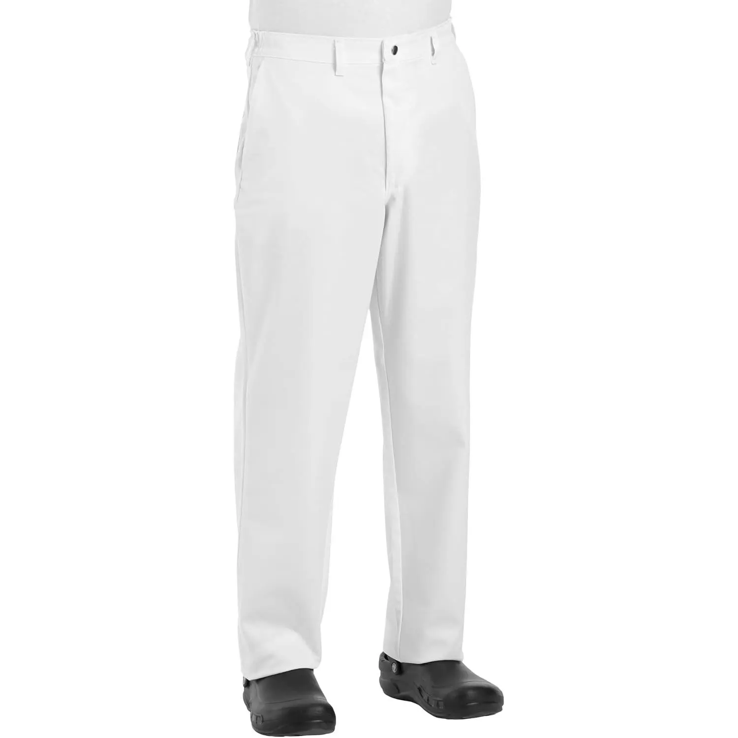 Men's Cook Pant - Elastic Waist Chef Pants for Professional Kitchens, Wrinkle Resistant, Front & Hip Pockets
