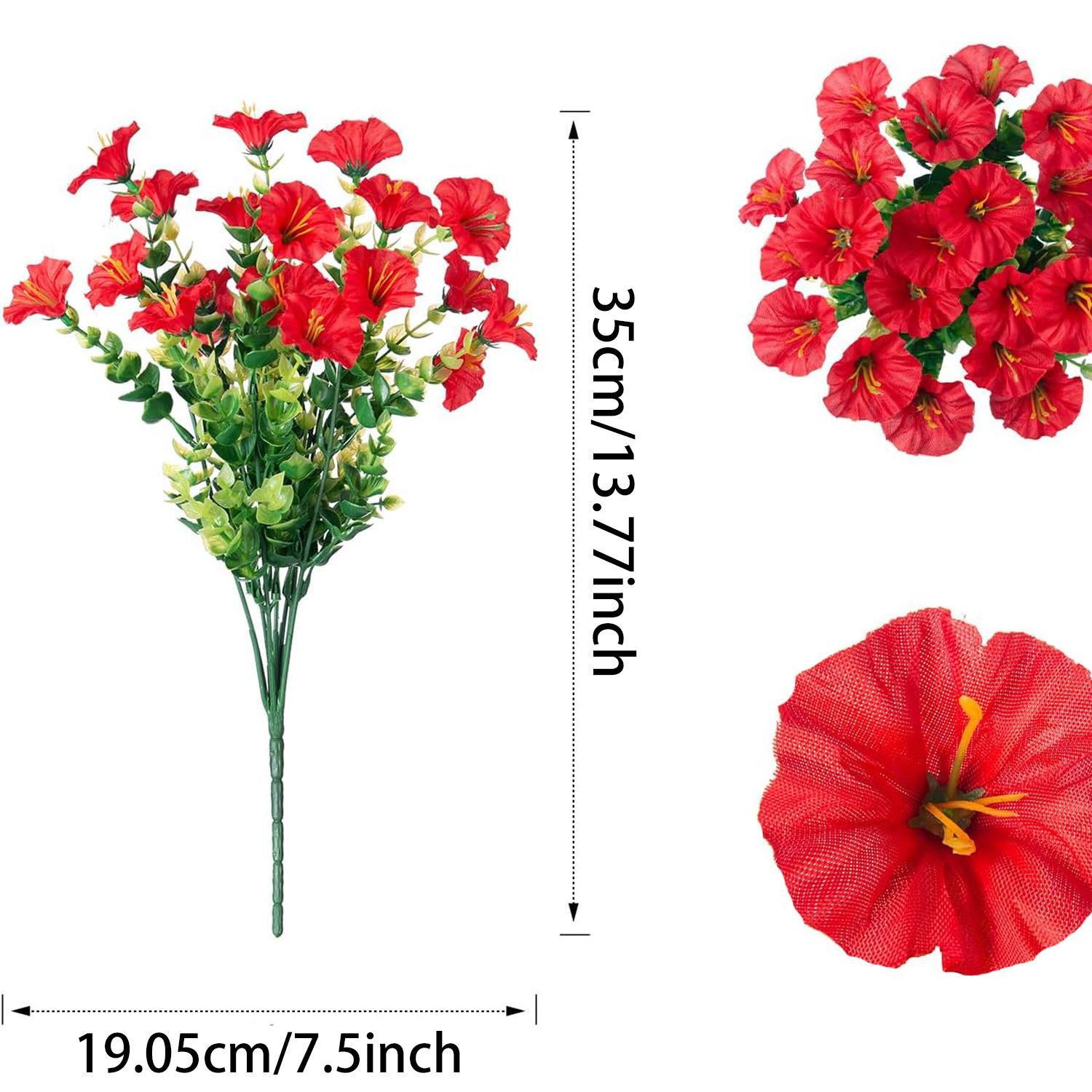Artificial Potted Plant, 10pcs Faux Flower with UV Protective Function, Decorative Flower for Outdoor Home Flowerpot Porch Terrace Decoration #GLOBAL PICKS
