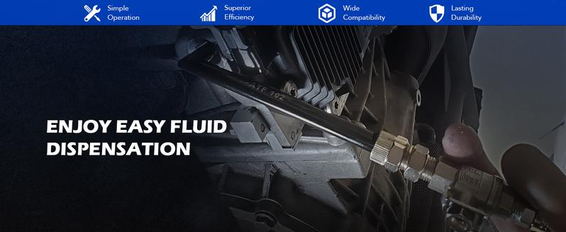 OMT Transmission Fluid Pump 2 Way Manual ATF Refill System Dispenser, Oil and Liquid Extractor 3L Capacity,Automatic Transmission Fluid Pump Tool Set with Pressure Gauge & 12 Pieces ATF Filler Adapters, Automotive Fluids Vacuum Evacuation