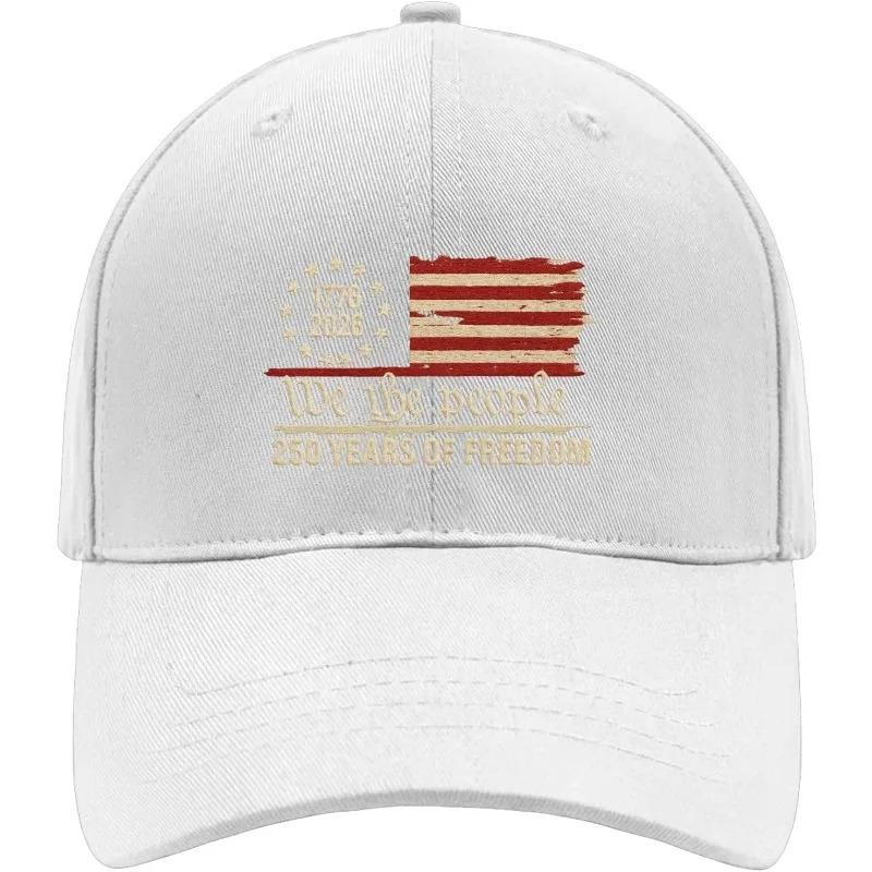 1pc Retro Washed Printted U.S. 250th Anniversary 250 Years Freedoms 1776-2026 Baseball Hats,suitable for Daily Wear Parties