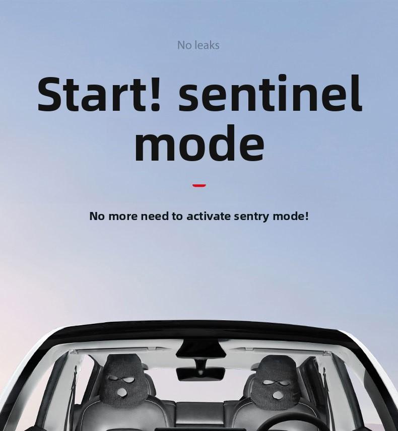 YZ Sentry Inspired Headrest Protector Funny Hat Ornament for Tesla Model3 Y Vehicles