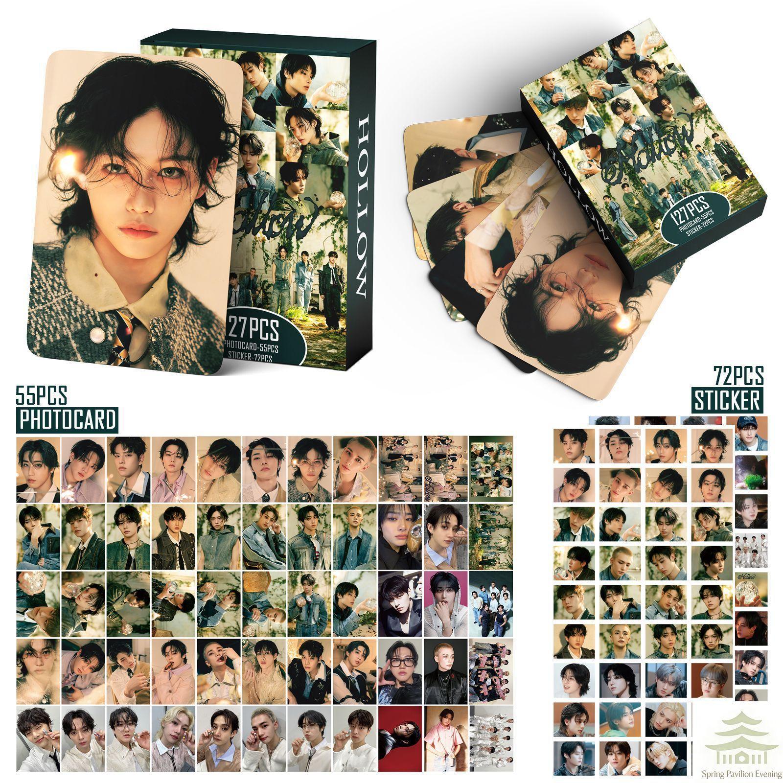 New 127PCS Kpop SKZ Boy Stickers Photocard HOLLOW New Album Korean Star Lomo Cards Photo Print Card Set Fans Collection Postcard